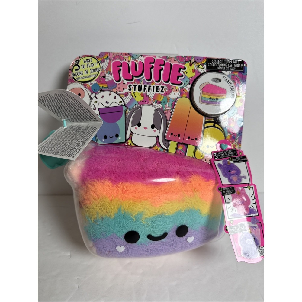 Fluffie Stuffiez Large *RAINBOW* Cake Treats‎ 3 Ways To Play Plush